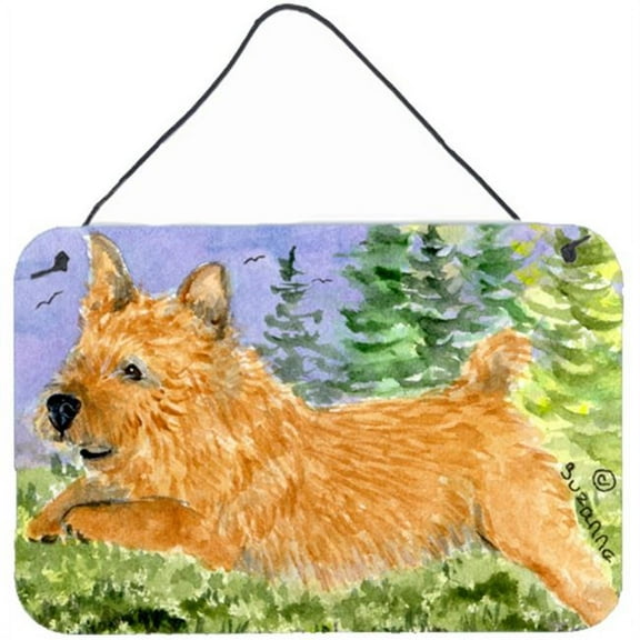 8 x 12 in. Norwich Terrier Indoor Aluminium Metal Wall Or Door Hanging Prints