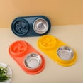 Pet Supplies Slow Food Bowl With Slow Bowl For Dogs Elevated Ceramic mustacti-new-water-feeder-acrylic-crafts-floating-island-pet-feeder