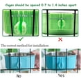 thumbnail image 6 of Crate Dog Bowl, Removable Stainless Steel Hanging Pet Kennel Cage Bowl Food & Water Feeder Coop Cup for Puppy, Cat, Rabbit, Guinea Pigs Ferret Bird (2 PCS, Size: M, Blue and Green), 6 of 8