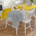thumbnail image 4 of Yellow Abstract Rectangle Tablecloth, Grey Geometric Oil Painting Vintage Gradient Waterproof & StainResistant Tablecloth, Washable Oil-proof Table Cover for Dining/Party/Wedding/Buffet 54x108 In, 4 of 9