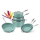 thumbnail image 1 of Batería de Cocina JadeChef 10pz + 5 Cuchillos Multicolor Antiadherente Cerámico de Polvo de Jade, 1 of 7