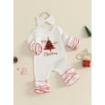 thumbnail image 5 of My First Christmas Baby Girl Outfit Santa Long Sleeve Romper Jumpsuit  one-piece  Christmas Newborn Girl Outfits Clothes, 5 of 9