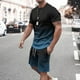 thumbnail image 2 of Mens Pantalones Casuales Cuello Redondo Impresión de Manga Corta Blusa Y Pantalones Cortos Traje, Pantalones de Traje para Hombres, 2 of 7