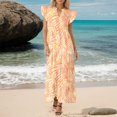 thumbnail image 3 of WILLBEST Vestido Portátil Elegante Vestido Casual De Mujer Para Vacaciones Diarias Diseño Acampanado Con Estampado Floral Para Primavera Verano Otoño Accesorio Lavable A Máquina Para Tu Armario, 3 of 3
