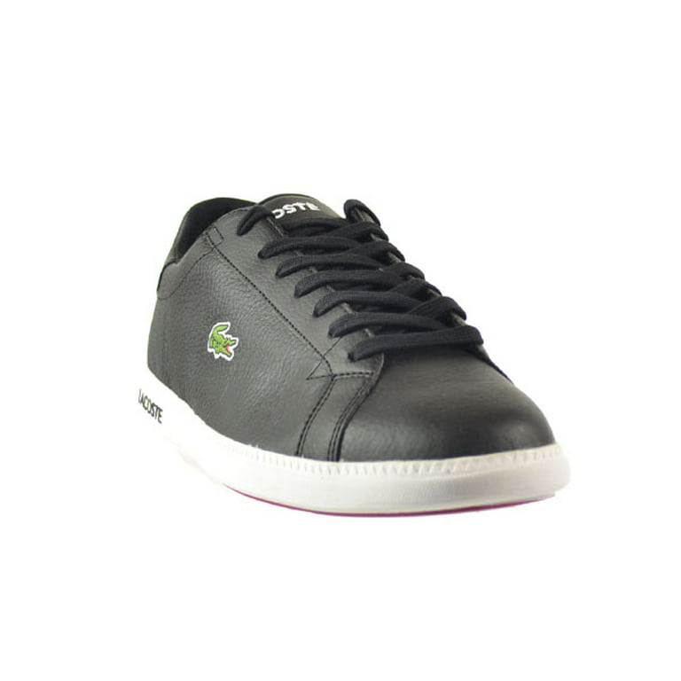 Lacoste Graduate SPM Leather Men's Shoes Black/Black - Walmart.com