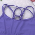 thumbnail image 6 of Zaldita Kids Girls Sport Bra Criss Cross Dance Tank Backless Camisole Sleeveless Gymnastics Tops Lavender 12, 6 of 7