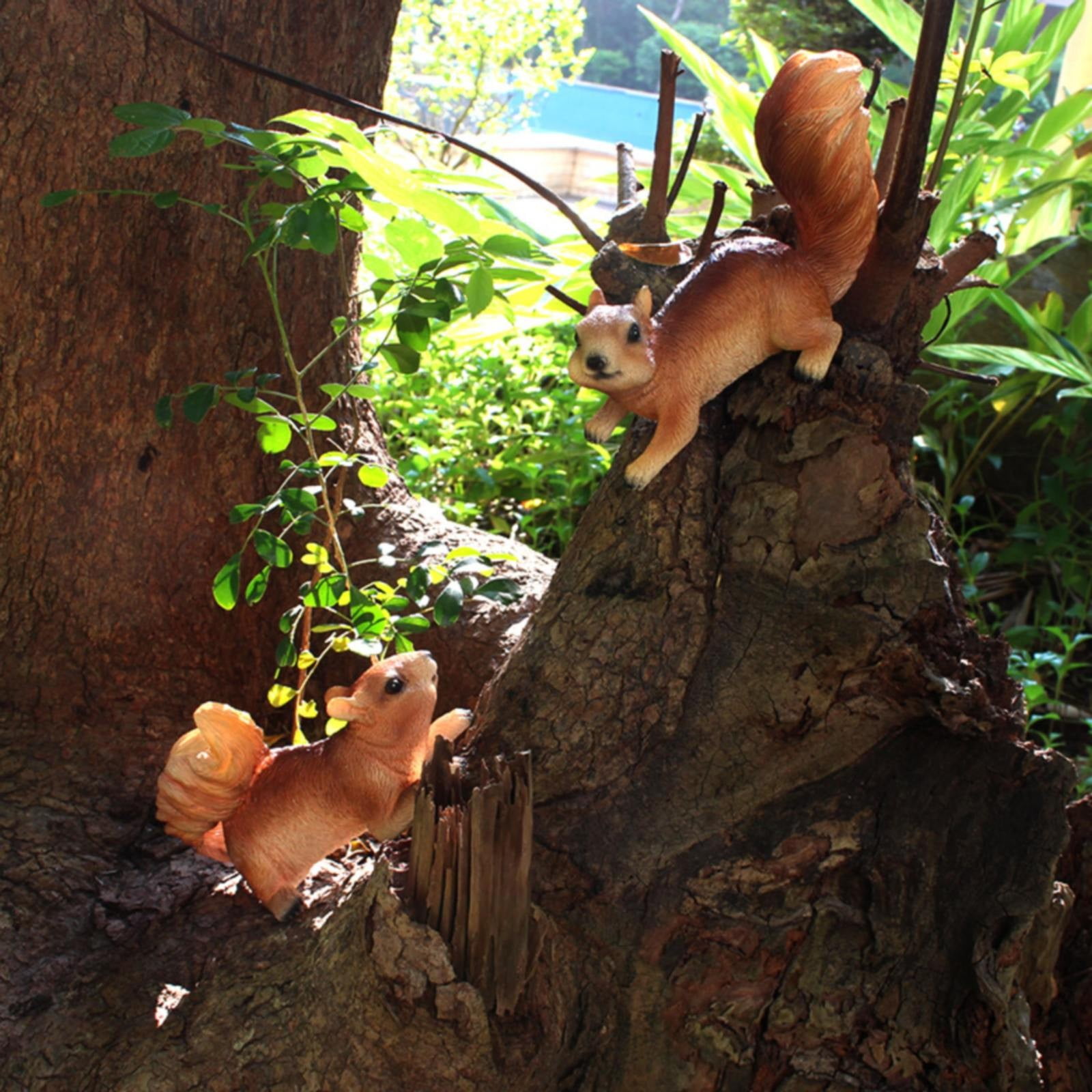 Wall hangs,Squirrel Statue Garden Hanging Statue Decoration Outdoor Statue Squirrel Decoration Animal Statue Sculpture Decoration For Tree Courtyard Patio Decoration