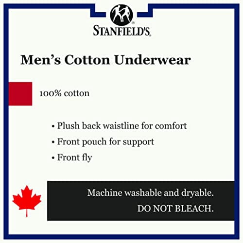Stanfield's Men's 3 Pack Premium Cotton Regular Rise Briefs Underwear