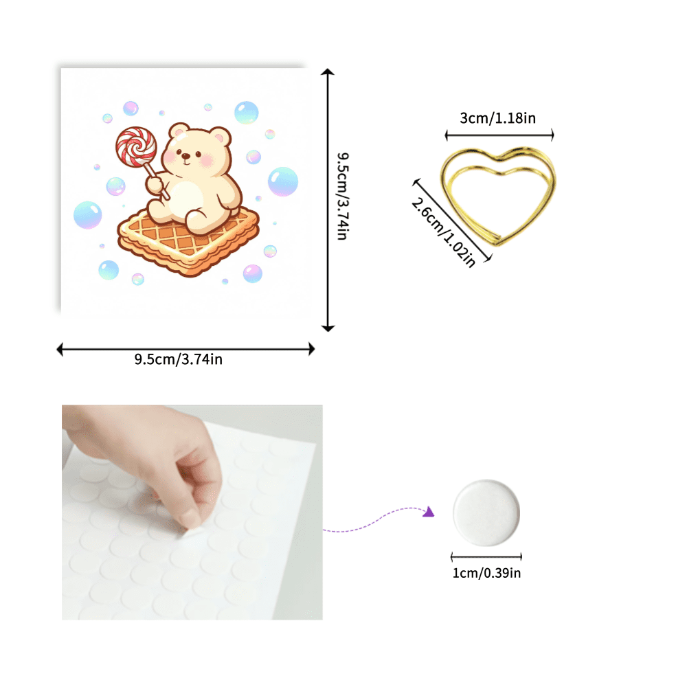 100 Sheets Unique Original Sticky Notes: Double-Sided (Coloring + Note-Taking), No-Repeat Patterns Memo Pads