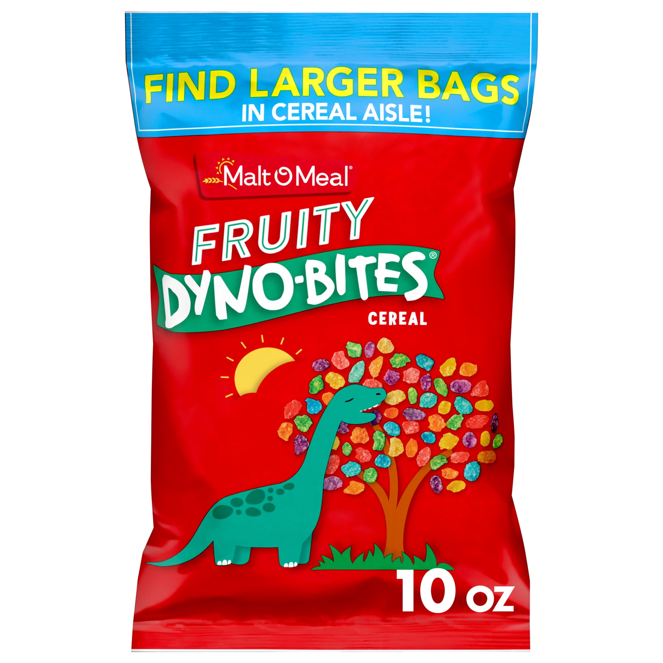 (13 pack) Malt-O-Meal Fruity Dyno-Bites Breakfast Cereal, Bagged Cereal, 10 oz