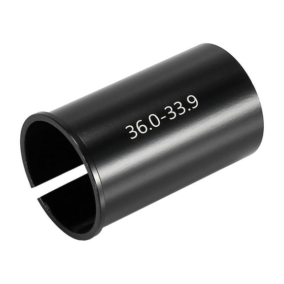 Unique Bargains 33.9 to 36mm Bike Seat Post Tube Adapter Seatpost Reducing Sleeve Shim Adapter Aluminium Alloy Black