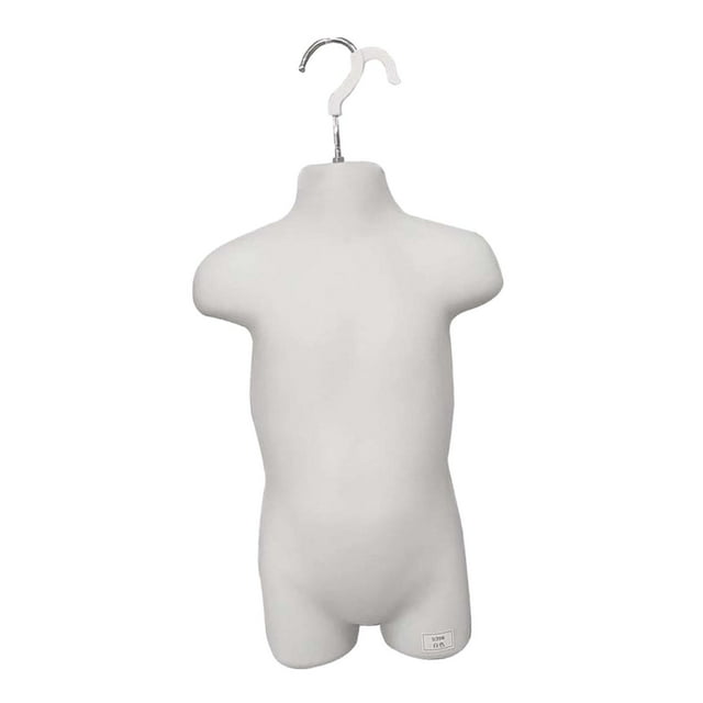 ziyahi Modèle de Mannequin Demi-Corps pour Enfants Chemises Manteaux Blanc 46cm