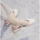 thumbnail image 2 of Sandalias de tacón medio para mujer, con punta cuadrada y hebilla, tacón grueso, sandalias coreanas para mujer, zapatos huecos para mujer, 2 of 6