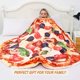thumbnail image 3 of Manta de burritos, manta de pizza, manta de pizza gigante, manta de pizza novedosa para su familia, manta de pizza de franela suave y cómoda para niños (marrón, 150 cm), 3 of 5
