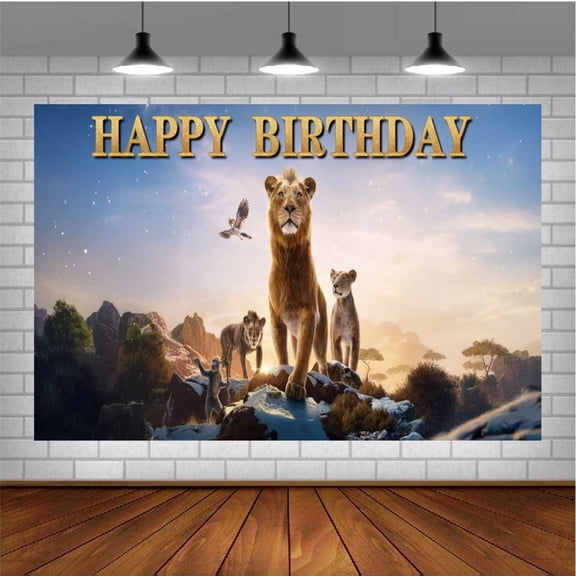 Mufasa Banner Poster Wall Decor Birthday Backdrop Background Party Supplies Taspestry