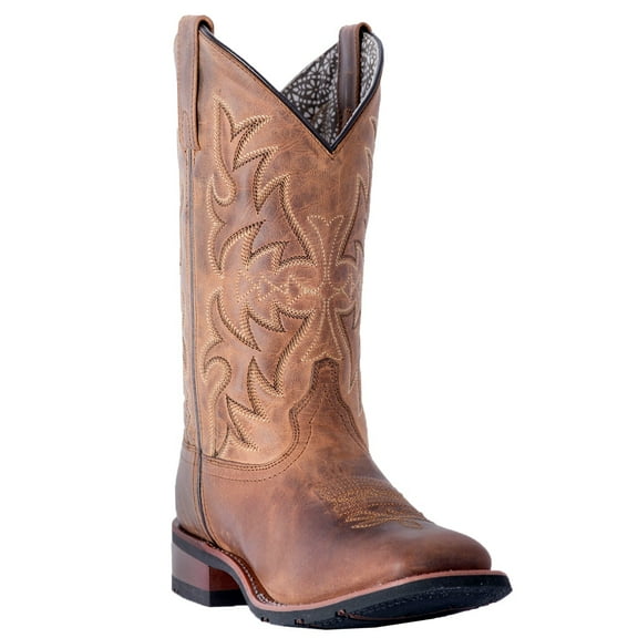 Laredo Women's Anita Western Performance Boot Broad Square Toe Tan 7 1/2 W  US
