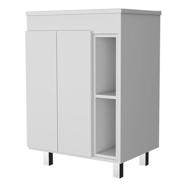 FM FURNITURE Palmer 24" Free Standing Vanity cabinet White Engineered Wood