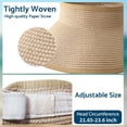 thumbnail image 6 of Sun Hats for Women Wide Brim Straw Visor Hat Ponytail Open Top Packable Sun Hat Women Foldable Roll-Up Beach Hats for Women Summer Travel, 6 of 8