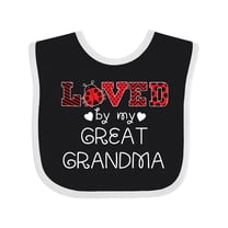 Inktastic Loved by My Great Grandma Cute Ladybug Boys or Girls Baby Bib
