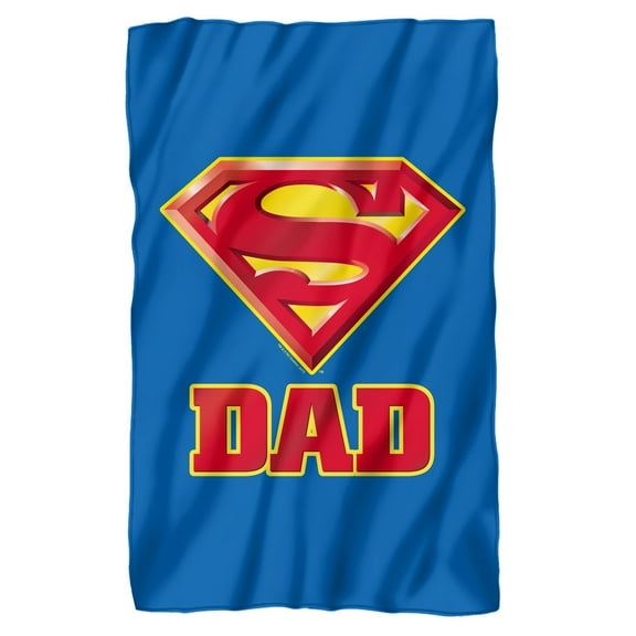 Superman Super Dad Fleece Blanket 36' x 58',Super Dad