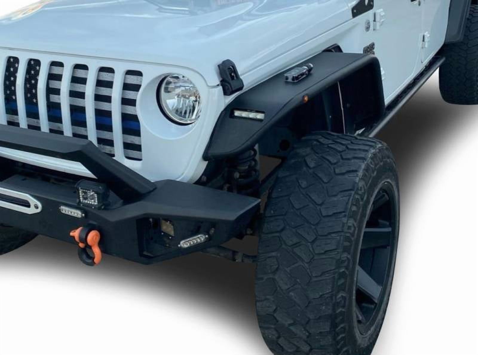 Black Horse Off Road Tubular Front Fender Flares Matte Black Steel Tffjl1 Fits select: 2018 JEEP WRANGLER UNLIMITED, 2022 JEEP WRANGLER