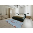 thumbnail image 5 of Ahgly Company Machine Washable Indoor Rectangle Transitional Light Day Blue Area Rugs, 7' x 9', 5 of 7