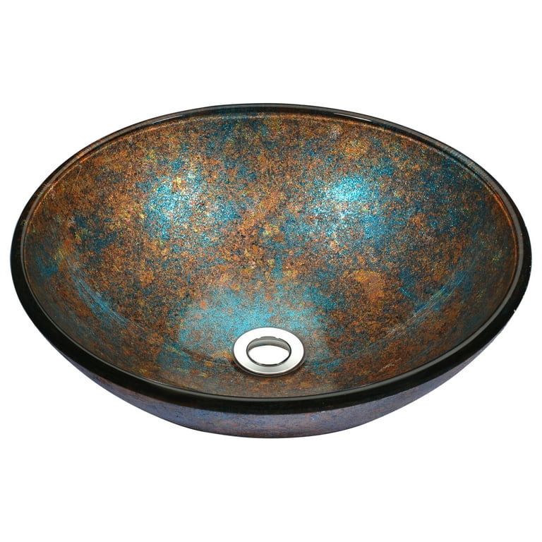 Tara Deco-Glass Vessel Sink in Emerald Burst Tara Deco-Glass Vessel Sink in Emerald Burst