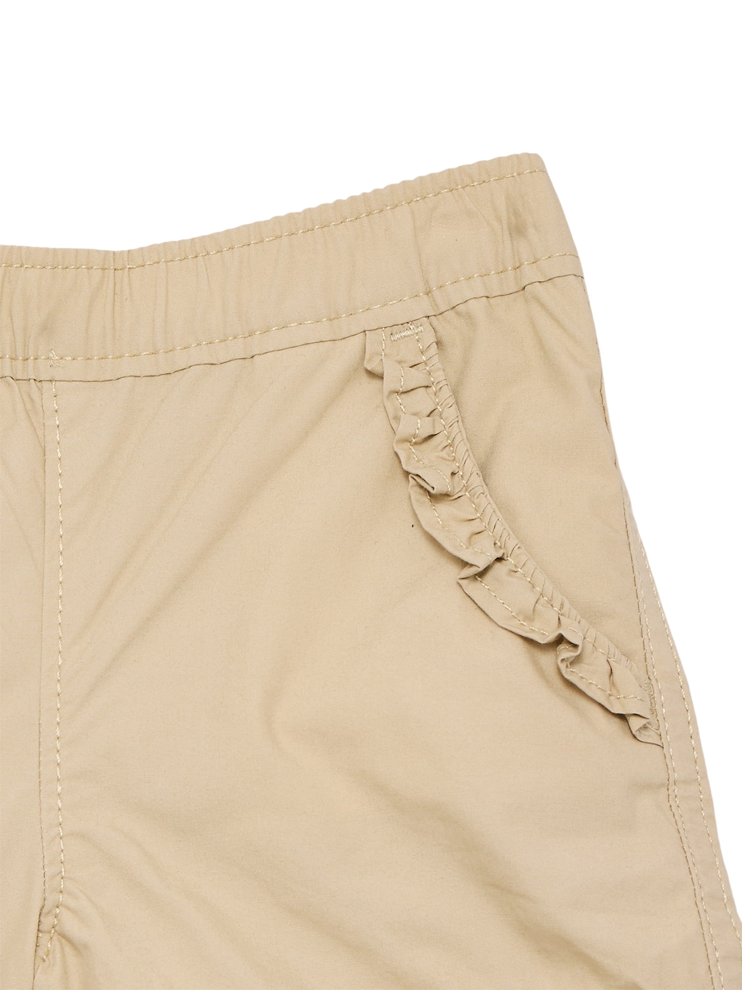 Wonder Nation Baby Girl Ruffle Pocket Shorts, Sizes 0-24 Months