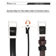 thumbnail image 4 of AWAYTR Skinny Reversible Faux Leather, Hole-Free Design, Gold Buckle Belt (Women's), 4 of 11