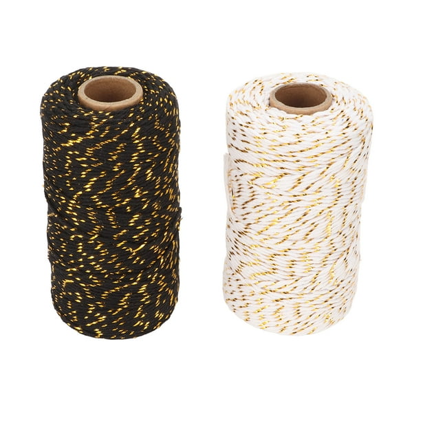 Packing String, Safe Cotton 2 Rolls Twine String 0.08in Thick For Decoration