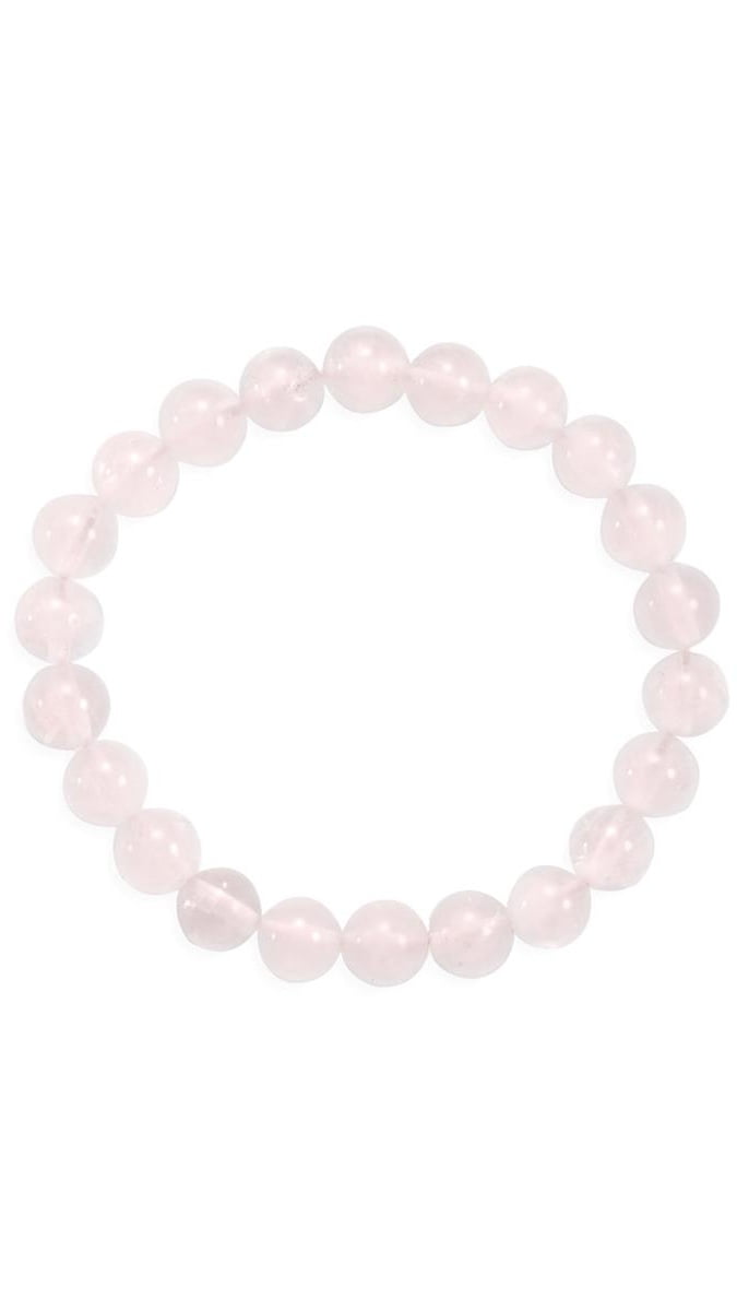 Rose Quartz Bead Stretch Bracelet Dyed Genuine Stones