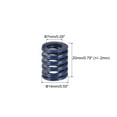 thumbnail image 2 of Unique Bargains Die Spring 5 Pack 14mm OD 20mm Long Spiral Stamping Light Load Compression Die Springs, Blue, 2 of 5