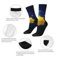 thumbnail image 3 of Daiia Solar System Print Crew Socks – Soft Breathable Long Socks for Men & Women, Moisture-Wicking & Comfortable Daily Wear Socks, One-Size Fits Most (US 5-11), 3 of 6