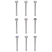 Body Jewelry Women’s Stainless Steel 22G Multicolor Stud Nose Ring, 9-Pack