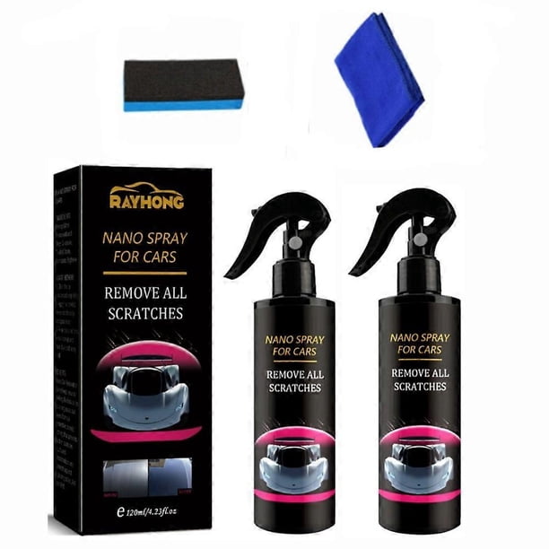 2PCS Nano Magic Car Spray Water Repellent Surface Coating Agent Cloth Mark Eraser