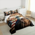 thumbnail image 3 of Manfei Animal Eagle 2pcs Bedding Comforter Set for Teens Female Men,USA Flag Twin Comforter Sets,Independence Day Firework Breathable Bedding Set,Breathable Home Decor, 3 of 8