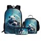 thumbnail image 4 of Lovely Sleeping Panda Moon Print School Backpack for Girl Boy Student Teenager School Bag Set Children Backpack with Pencil Case, 4 of 4