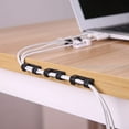 thumbnail image 5 of 10PC Cable Clips Self Adhesive Cord Organizer Plastics Clamps Cable Management USB Cable Holder Wire Organizer Desk Wall Cable Fixed Finishing Hooks for Car Home Office (Clear), 5 of 5