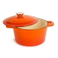 thumbnail image 4 of BergHOFF Neo 3pc Cast Iron Cookware Set, Fry Pan & Round Dutch Oven, Orange, 4 of 7