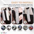 thumbnail image 2 of Car Seatbelt Cover, 2 Pack, Universal, Soft, Comfortable (Gray 27cm), 2 of 2