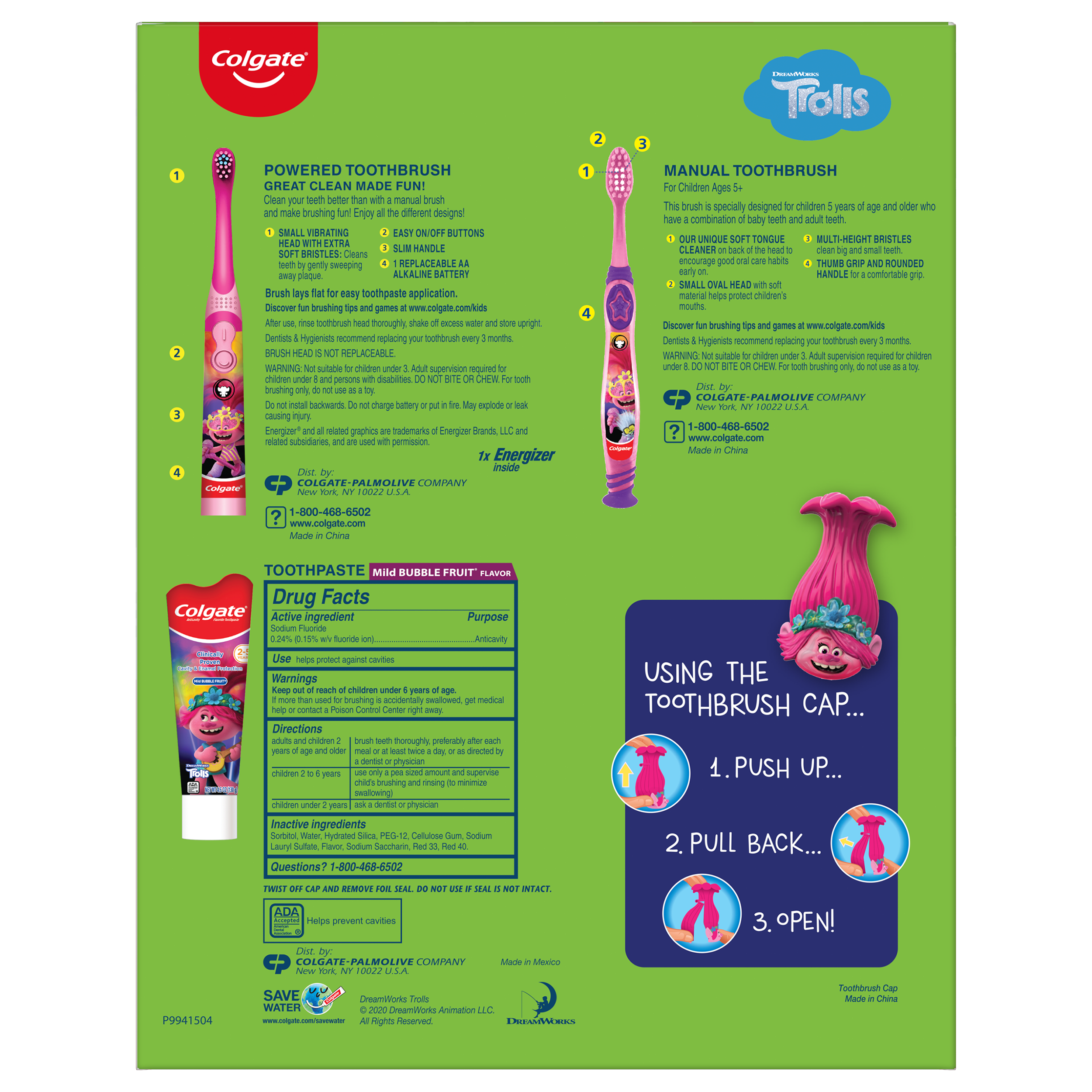 Colgate Kids Toothpaste Gift Set, Fruit Flavor Trolls, 4 Pack - image 5 of 5