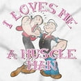thumbnail image 2 of I Loves Me A Muscle Man Olive Oyl Women's T Shirt Ladies Tee Brisco Brands S, 2 of 5