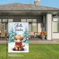 thumbnail image 3 of JOOCAR Hello Winter Cute Bull with Red Scarf Garden Flag for Winter Christmas Home Outdoor Garden Yard Door Decor 12x18 inch, 3 of 5