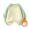 thumbnail image 4 of LIaqionyy Girls Fleece Sweatshirts Casual Loose Crew Neck Pullover Color Block Long Sleeve Tops Kids Comfortable Sweatshirt, 4 of 8
