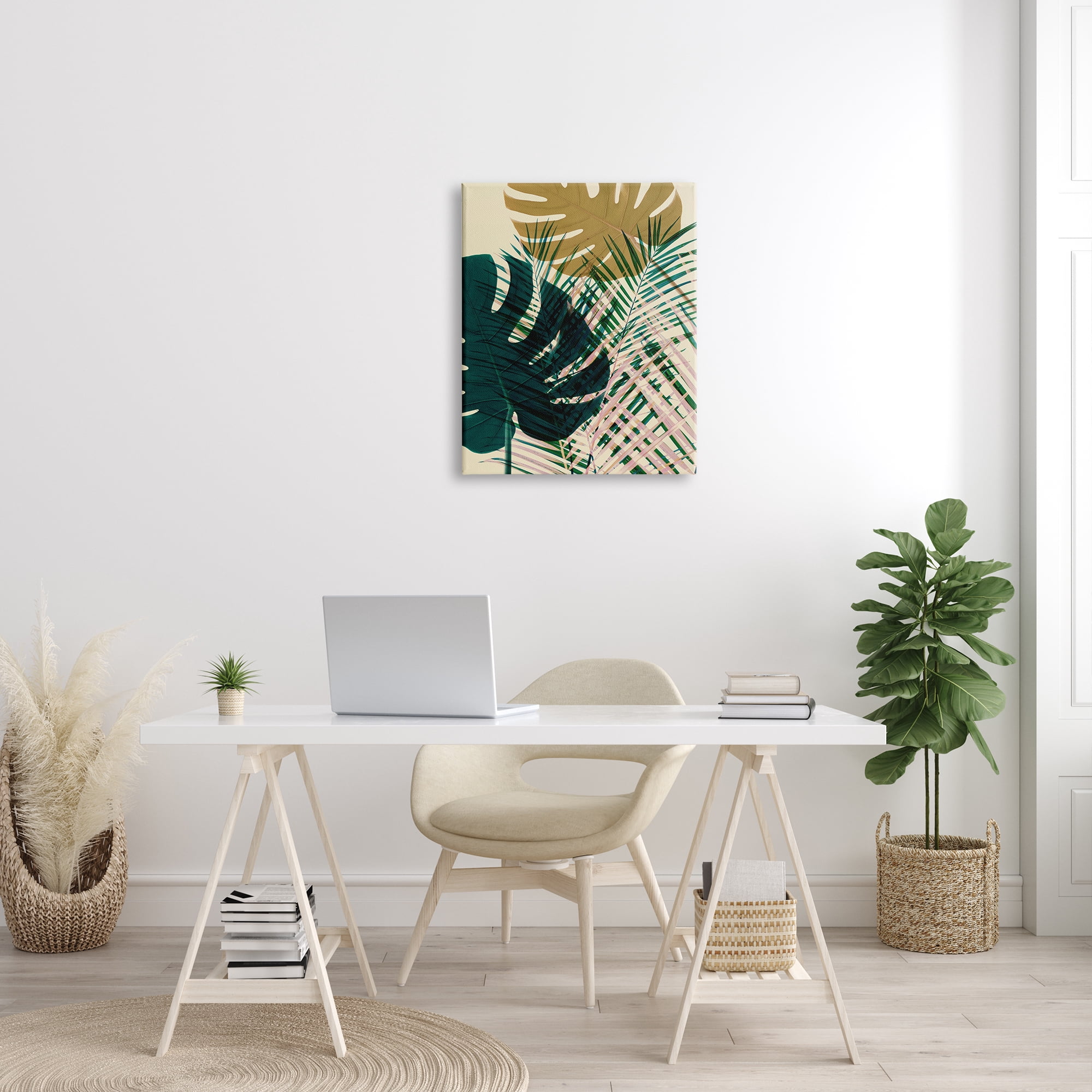 Stupell Industries Warm Summer Palms Tropical Plant Arrangement Modern Abstraction, 24 x 30, Design by Ian Winstanley