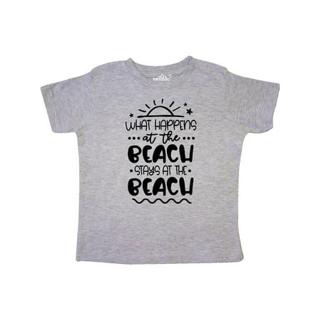 

Inktastic Spring Break What Happens at the Beach Stays at the Beach Gift Toddler Boy or Toddler Girl T-Shirt