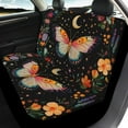 thumbnail image 3 of KUIFORTI Butterfly Car Seat Covers Full Set Black Automotive Seat Cover, Universal Fit Back Front Seat Covers, Soft Split Bench Rear Seat,Washable Seat Cover for SUV,Sedan,SUV,Van, 3 of 6