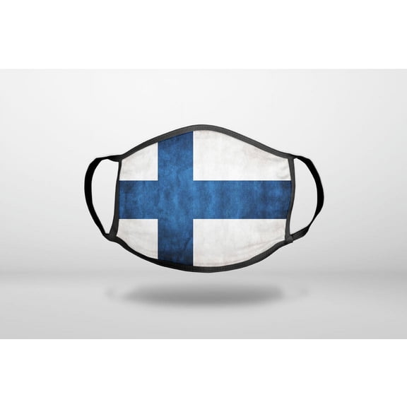 Finland Old Flag - 3-Ply Reusable Soft Cloth Face Covering, Unisex, Cotton Inner Layer