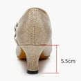 thumbnail image 5 of Womens Latin Salsa Character Shoes Glitter Silver Gold Ballroom Dance Heels Prom Wedding Shoes Dress Pump, 5 of 8
