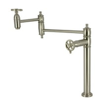 Kingston Brass KS3708CG Fuller Deck Mount Pot Filler Faucet, Brushed Nickel